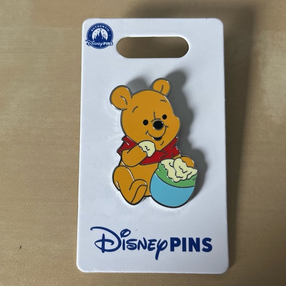 Disney Parks Winnie the Pooh Baby Eating Honey Pot Pin - Picture 3 of 4